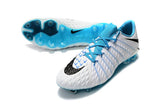 NIke Hypervenom Phantom III DF FG White Light Blue - soccerstory