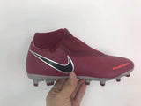 Nike Phantom Vision Elite DF FG Soccer Cleats Maroon Silver Black - soccerstory