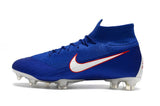 NIKE Mercurial Superfly VI 360 Elite FG Blue White Orange Lining - soccerstory