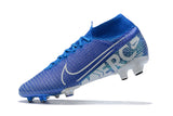 NIKE Mercurial Superfly VII 360 Elite FG White Blue - soccerstory