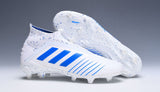 Adidas Predator 19.1 FG White Blue no Lace - soccerstory