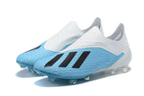 Adidas X 18+ FG White SkyBlue - soccerstory