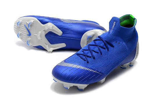 NIKE Mercurial Superfly VI 360 Elite FG Blue Silver - soccerstory