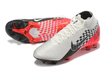 NIKE Mercurial Superfly VII 360 Elite FG Black White Red - soccerstory