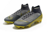 NIKE Mercurial Superfly VI 360 Elite FG Yellow Stripe Grey - soccerstory