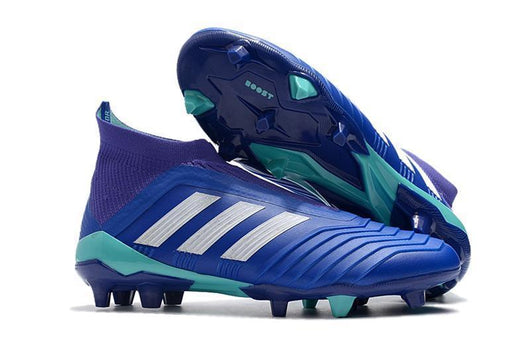 Adidas Predator 18+ FG Soccer Cleats Royal Blue Purple White - soccerstory