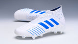 Adidas Predator 19.1 FG White Blue no Lace - soccerstory