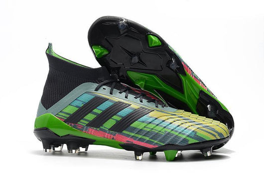 Adidas Predator 18.1 FG Soccer Cleats Black Green Blue Yellow Colorful - soccerstory