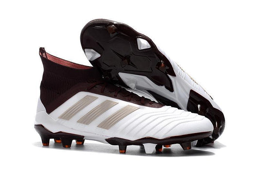 Adidas Predator 18.1 FG Soccer Cleats White Red Wine Gold - soccerstory