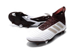 Adidas Predator 18.1 FG Soccer Cleats White Red Wine Gold - soccerstory