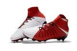 Nike Hypervenom Phantom III DF FG Soccer Cleats Red White - soccerstory