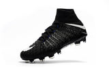 Nike Hypervenom Phantom III DF FG Soccer Cleats Blackout Black White - soccerstory