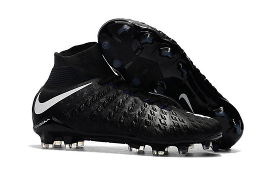 Nike Hypervenom Phantom III DF FG Soccer Cleats Blackout Black White - soccerstory