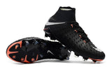 Nike Hypervenom Phantom III DF FG Soccer Cleats Black Metallic Silver - soccerstory