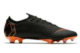 Nike Mercurial Vapor XII 360 Elite FG Soccer Cleats Black Total Orange - soccerstory