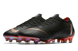 Nike Mercurial Vapor XII 360 Elite FG Soccer Cleats Black Total Orange - soccerstory