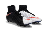 Nike Hypervenom Phantom III DF FG Soccer Cleats Black White Red - soccerstory