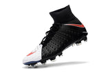 Nike Hypervenom Phantom III DF FG Soccer Cleats Black White Red - soccerstory
