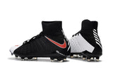 Nike Hypervenom Phantom III DF FG Soccer Cleats Black White Red - soccerstory