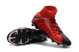 Nike Hypervenom Phantom III DF FG Soccer Cleats Fire Red Black - soccerstory