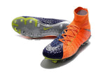 Nike Hypervenom Phantom III DF FG Soccer Cleats Orange Blue Chrome - soccerstory