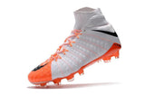 Nike Hypervenom Phantom III DF FG Soccer Cleats White Orange Black - soccerstory