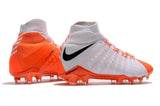 Nike Hypervenom Phantom III DF FG Soccer Cleats White Orange Black - soccerstory