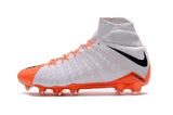 Nike Hypervenom Phantom III DF FG Soccer Cleats White Orange Black - soccerstory