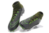 Nike Hypervenom Phantom III DF FG Soccer Cleats Grey Green Black - soccerstory