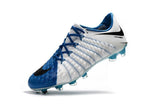 Nike Hypervenom Phantom III FG Soccer Cleats White Blue Black - soccerstory