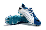 Nike Hypervenom Phantom III FG Soccer Cleats White Blue Black - soccerstory