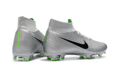 Nike Mercurial Superfly VI 360 Elite FG Soccer Cleats Silver Black - soccerstory