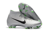 Nike Mercurial Superfly VI 360 Elite FG Soccer Cleats Silver Black - soccerstory