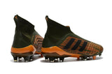 Adidas Predator 18+ FG Soccer Cleats Gold Army Green Black - soccerstory