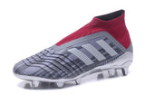 Adidas Predator 18+ Paul Pogba FG Soccer Cleats Iron Metallic Grey Red - soccerstory