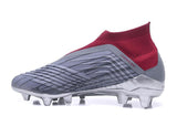 Adidas Predator 18+ Paul Pogba FG Soccer Cleats Iron Metallic Grey Red - soccerstory