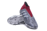 Adidas Predator 18+ Paul Pogba FG Soccer Cleats Iron Metallic Grey Red - soccerstory