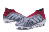 Adidas Predator 18+ Paul Pogba FG Soccer Cleats Iron Metallic Grey Red - soccerstory