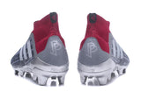 Adidas Predator 18+ Paul Pogba FG Soccer Cleats Iron Metallic Grey Red - soccerstory
