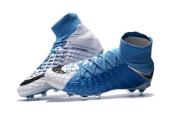 Nike Hypervenom Phantom III DF FG Soccer Cleats Sky Blue White Black - soccerstory