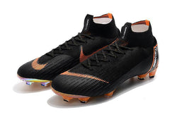 Nike Mercurial Superfly VI 360 Elite FG Soccer Cleats Black Orange - soccerstory