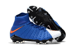 Nike Hypervenom Phantom III DF FG Soccer Cleats Blue White Red - soccerstory