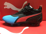 Puma One 1 Glory Leather FG Black Blue Red - soccerstory