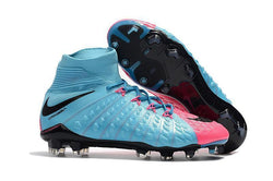 Nike Hypervenom Phantom III DF FG Soccer Cleats Blue Pink Black - soccerstory