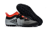 Adidas X Tango 16.1 Turf Soccer Cleats Grey Black Solar Red - soccerstory