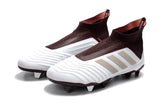 Adidas Predator 18+ FG Soccer Cleats White Gold Wine Red - soccerstory