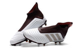 Adidas Predator 18+ FG Soccer Cleats White Gold Wine Red - soccerstory