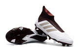 Adidas Predator 18+ FG Soccer Cleats White Gold Wine Red - soccerstory
