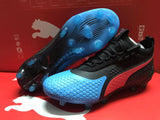 Puma One 1 Glory Leather FG Black Blue Red - soccerstory