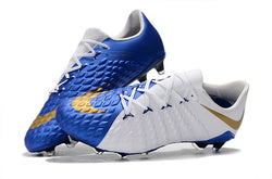 NIke Hypervenom Phantom III DF FG White Blue - soccerstory